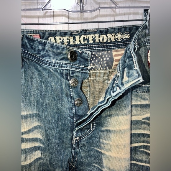 👻Affliction American Custom distressed denim jeans - Picture 9 of 16
